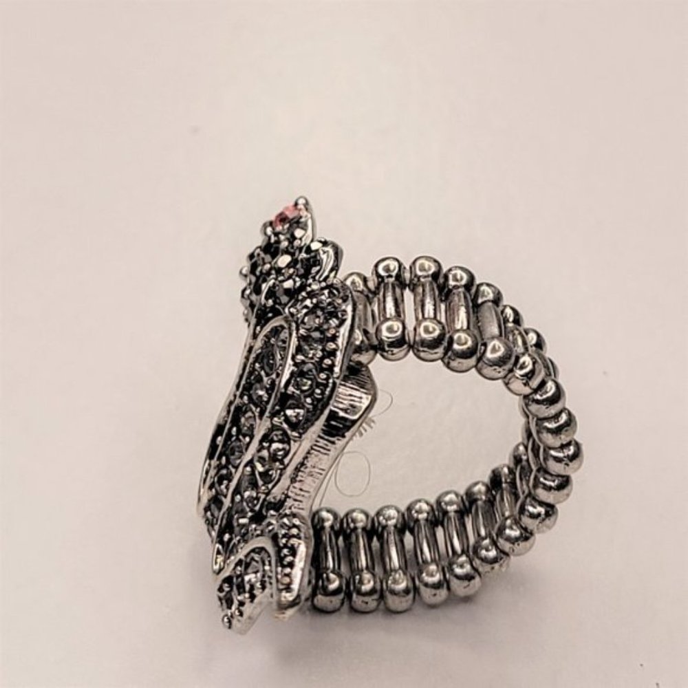 Large Snake Stretch Ring Statement Ring Animal Je… - image 4